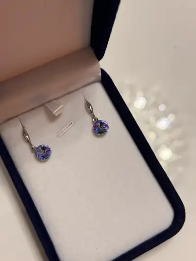 Aros de cristal en estuche - miniatura 1