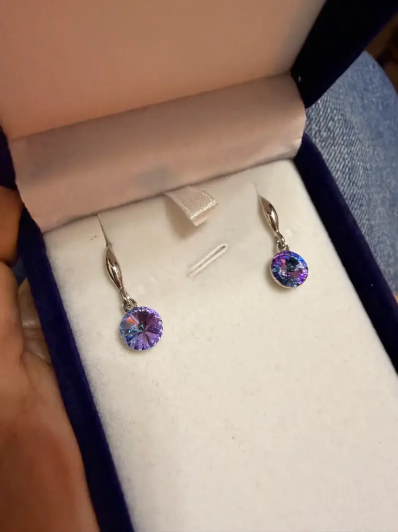 Aros de cristal en estuche - 3
