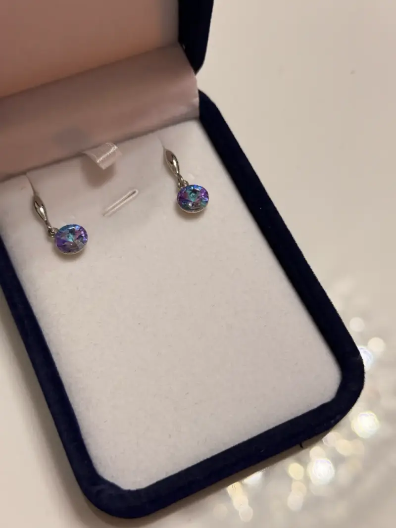 Aros de cristal en estuche - 4