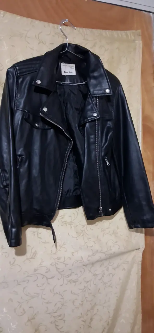 Chaqueta negra de cuero Zara Kids - 1