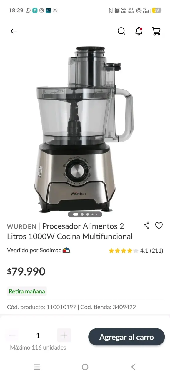 Procesador de alimentos Würden - 4