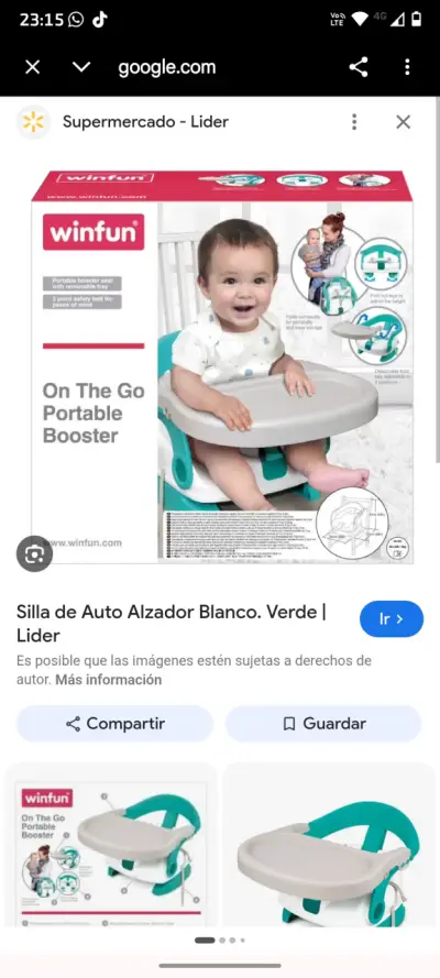 Silla de comer portátil infantil - miniatura 3