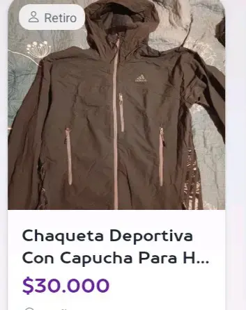 Chaqueta negra Adidas con capucha - 3