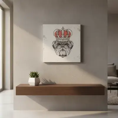 Cuadro King Dog 30x30x30 - miniatura 1