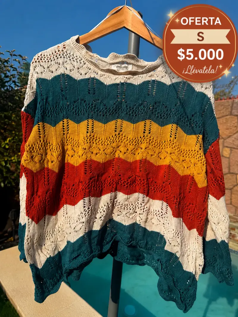 Sweater de rayas colorido