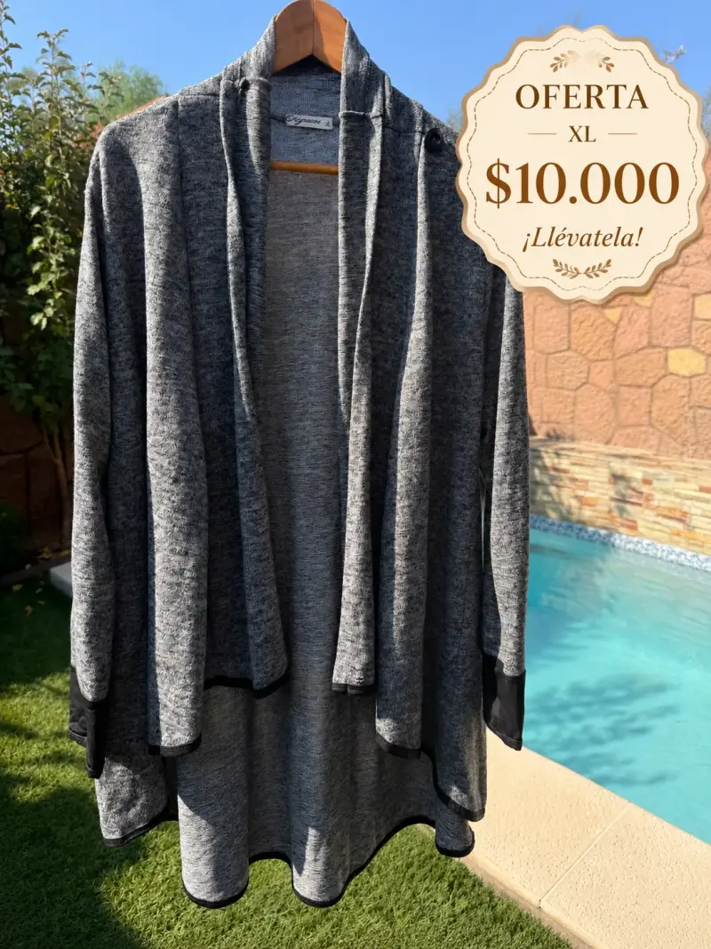 Cardigan gris de lana