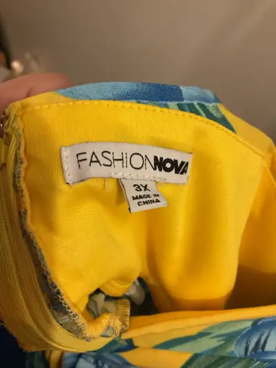 Vestido largo floral azul y amarillo - miniatura 4