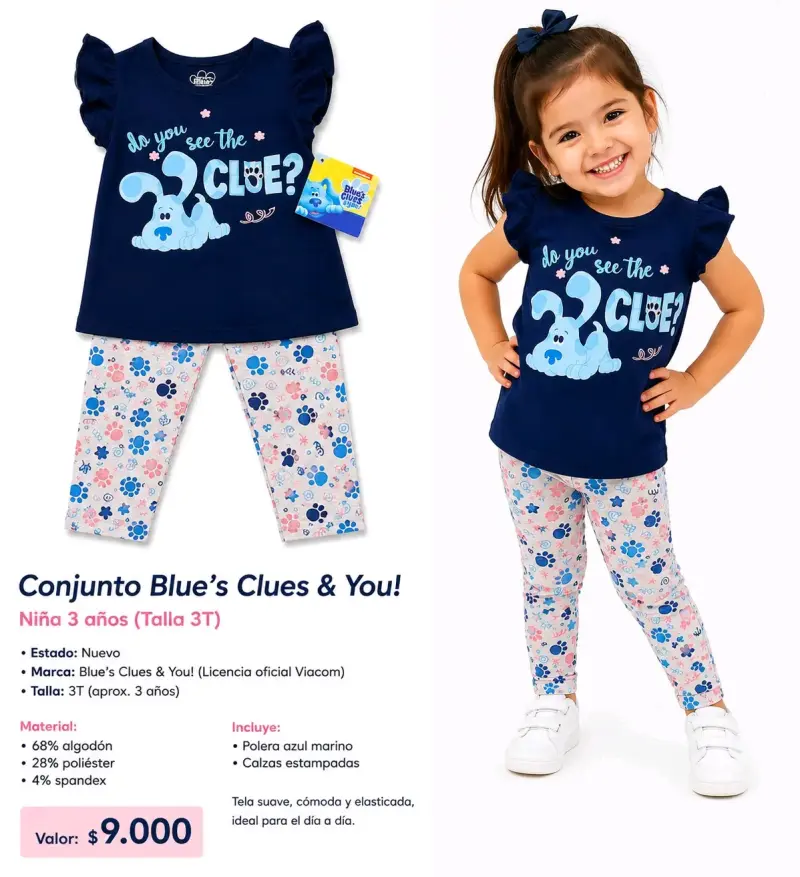 Conjunto infantil Blue's Clues