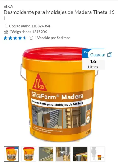 Desmoldante para moldajes Sika 16L - miniatura 1