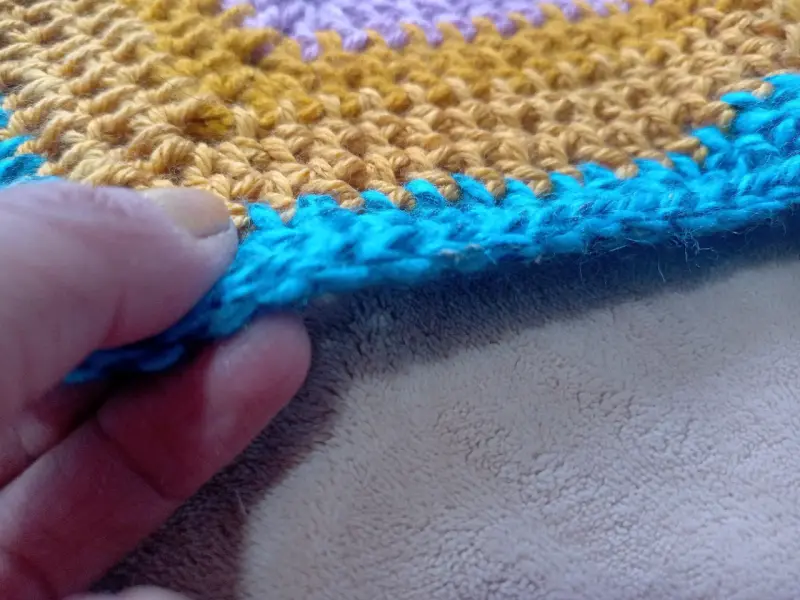 Alfombra tapete tejida a crochet estrella - 2
