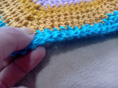 Alfombra tapete tejida a crochet estrella - miniatura 2