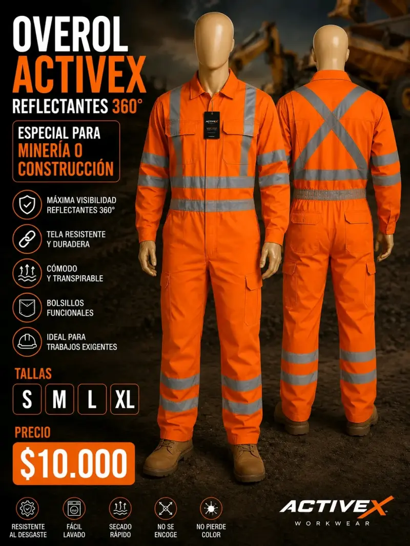 Overol reflectante Activex naranja - 1