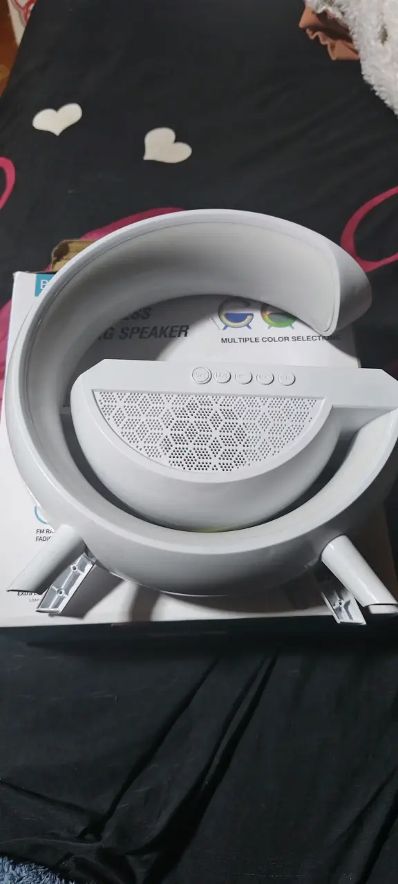 Altavoz inalámbrico LED blanco - 1