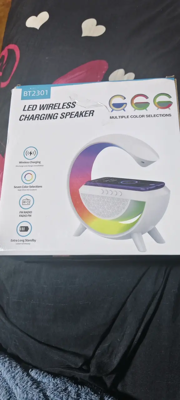 Altavoz inalámbrico LED blanco - 2