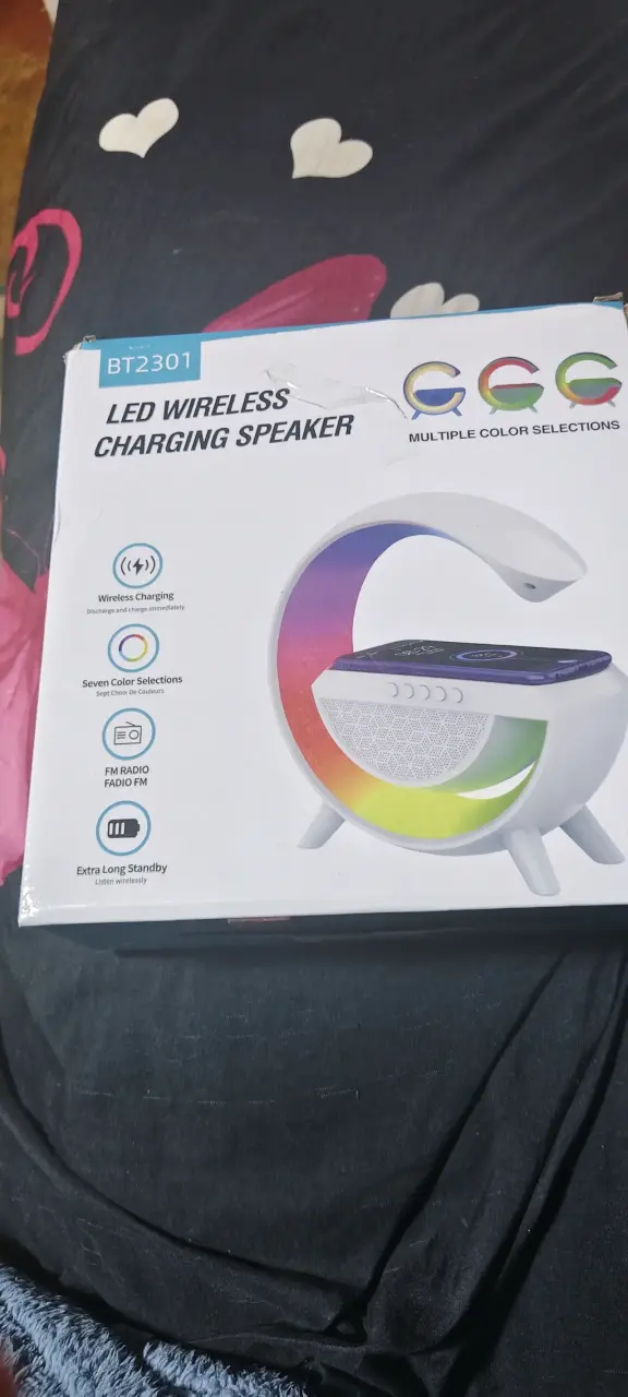 Altavoz inalámbrico LED blanco - 3