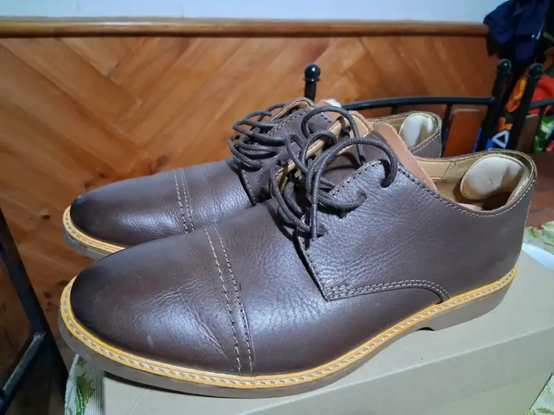Zapatos de cuero marrón Clarks - 3