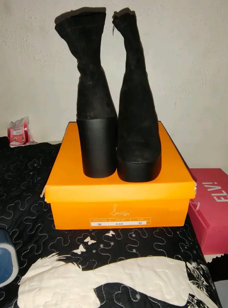 Botines negros de plataforma - 3