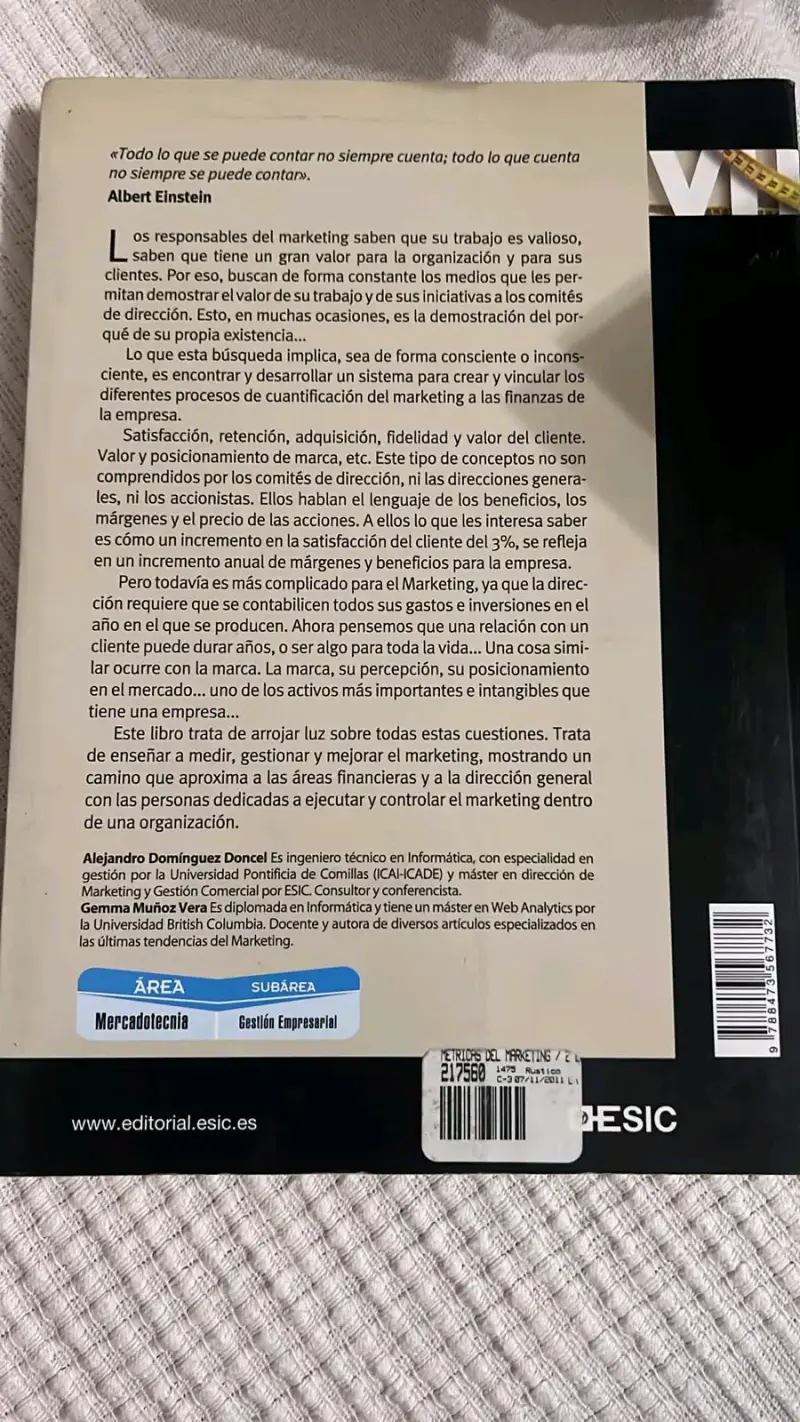 Libro Métricas del Marketing - 2