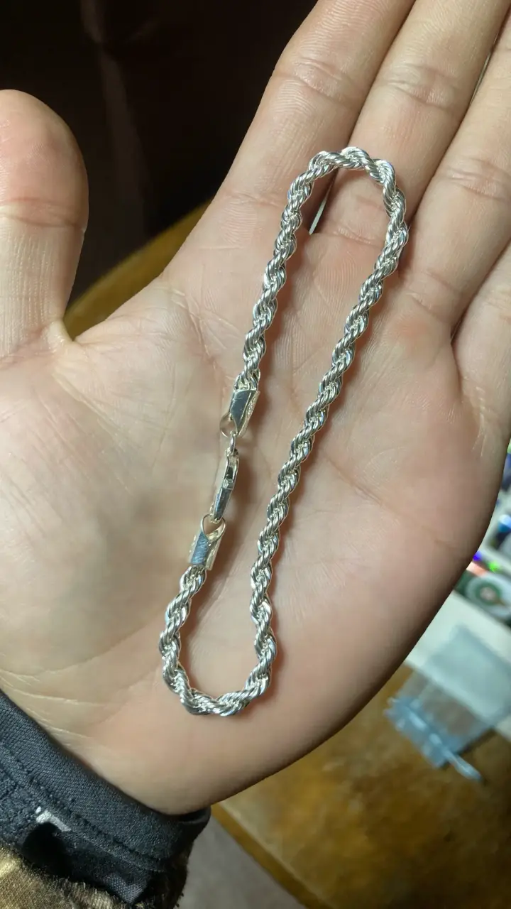 Cadena de plata trenzada - 1