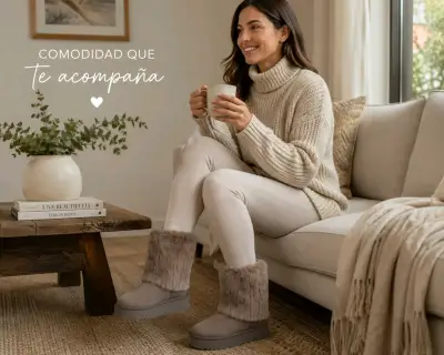 Botas con forro de felpa marrón - miniatura 3