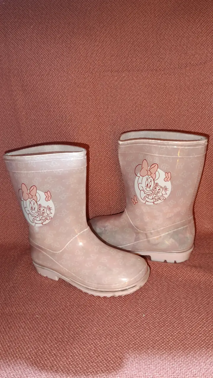 Botas de lluvia infantiles rosadas - 2