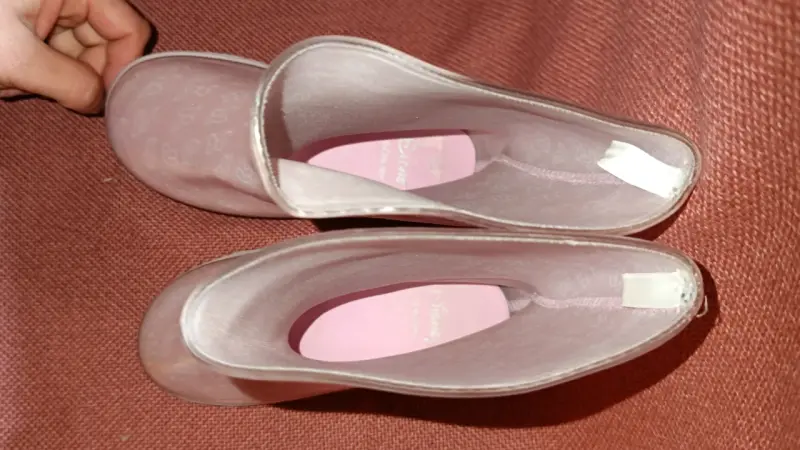 Botas de lluvia infantiles rosadas - 4