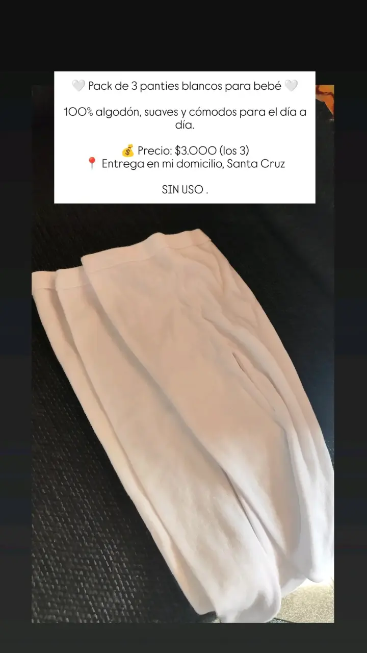 Pack de 3 panties blancos bebé