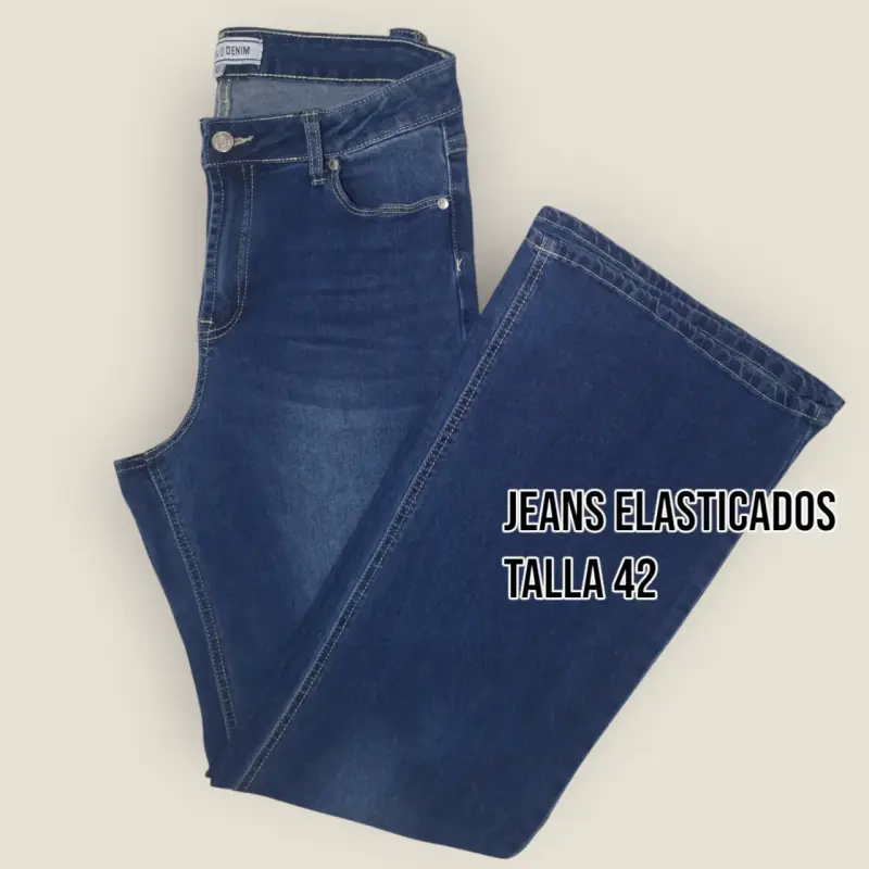 Jeans elasticados azul talla 42 - 1