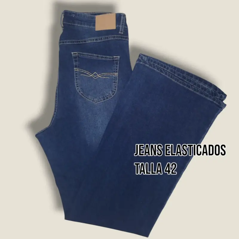 Jeans elasticados azul talla 42 - 2
