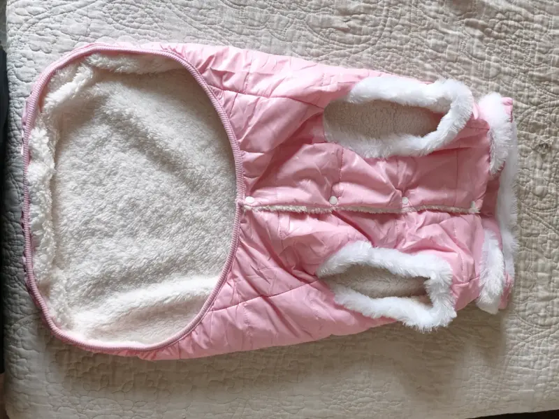 Chaleco acolchado rosa para mascota - 1