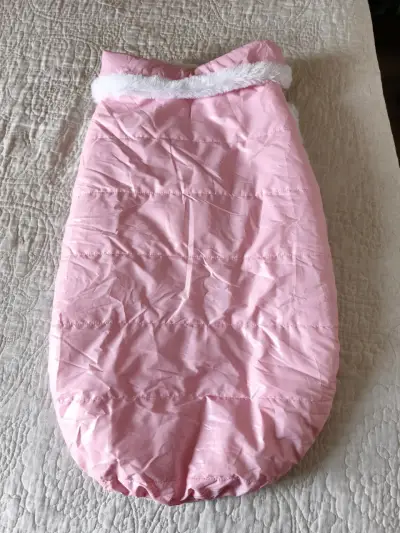 Chaleco acolchado rosa para mascota - miniatura 2