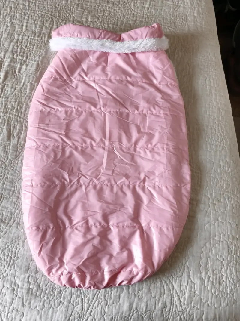 Chaleco acolchado rosa para mascota - 3