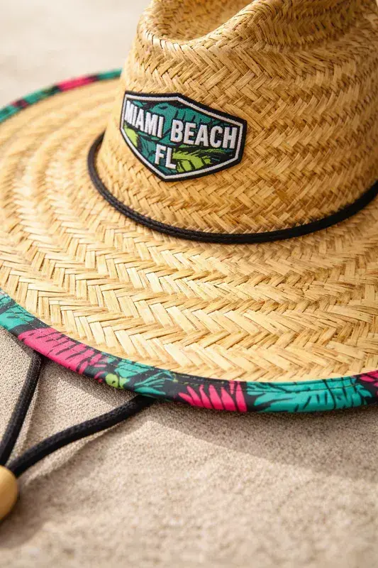 Sombrero de playa bordado made Miami Unisex - 5