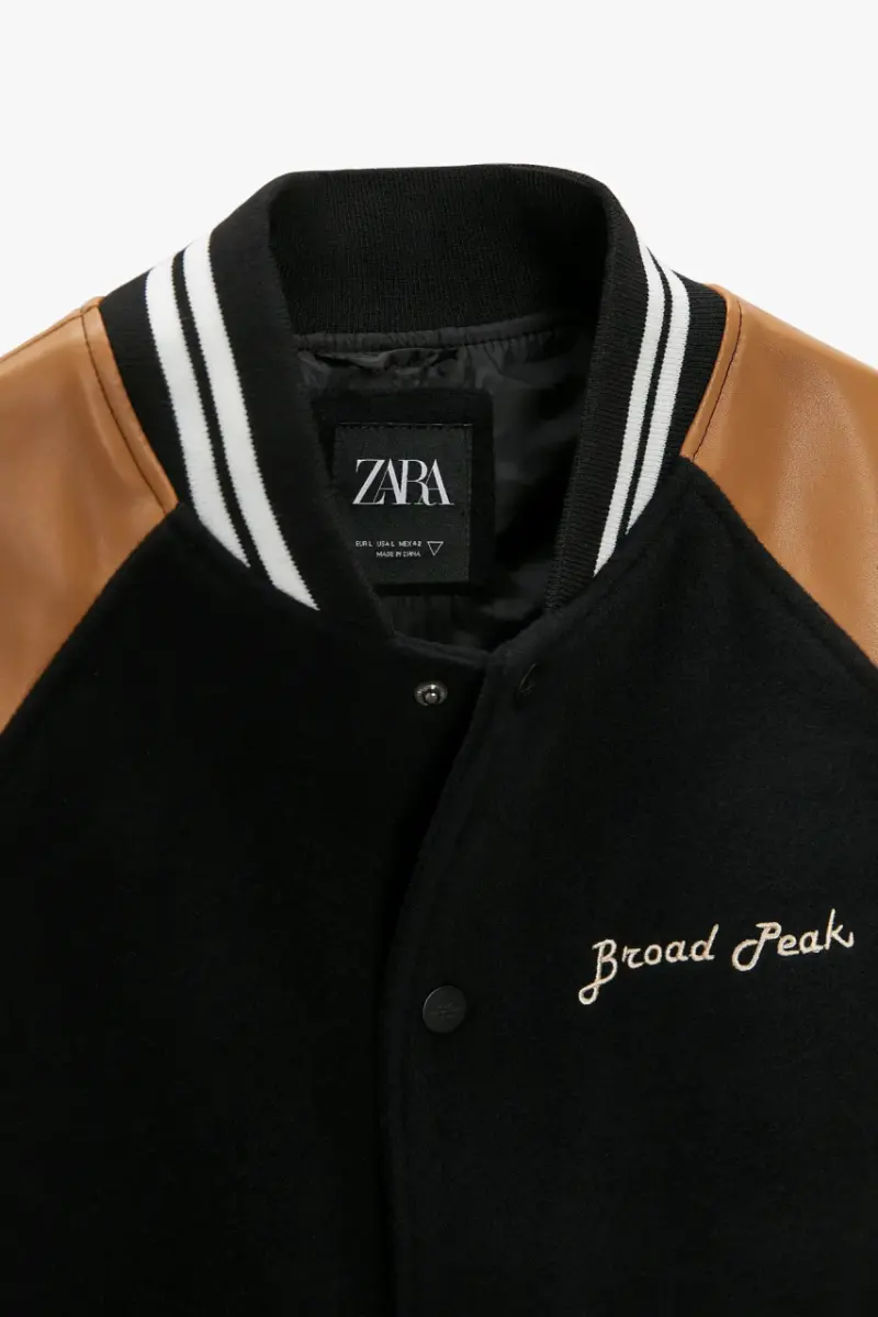 Chaqueta bomber negra y café - 3