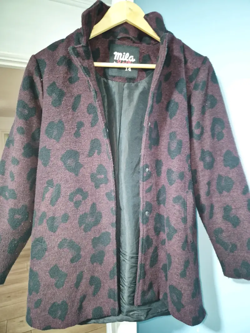 Abrigo estampado leopardo mujer - 1