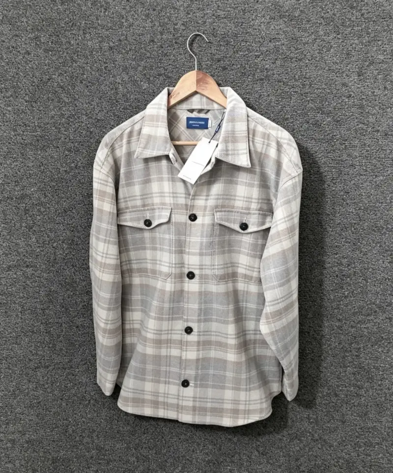 Camisa Leñadora cuadros beige - 2