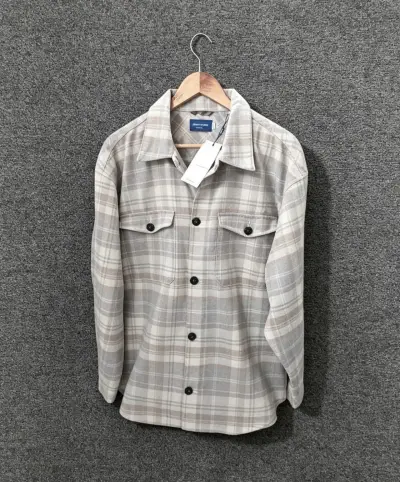 Camisa Leñadora cuadros beige - miniatura 2