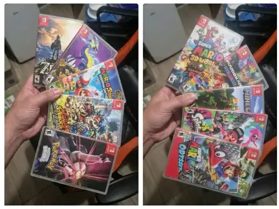 Set de consola Switch con controles mas juegos - miniatura 2