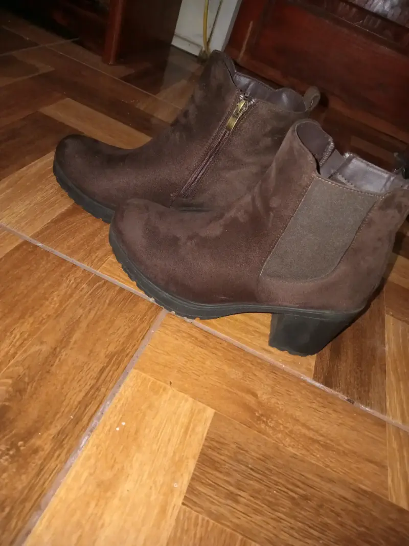 Botines de cuero marrón - 1