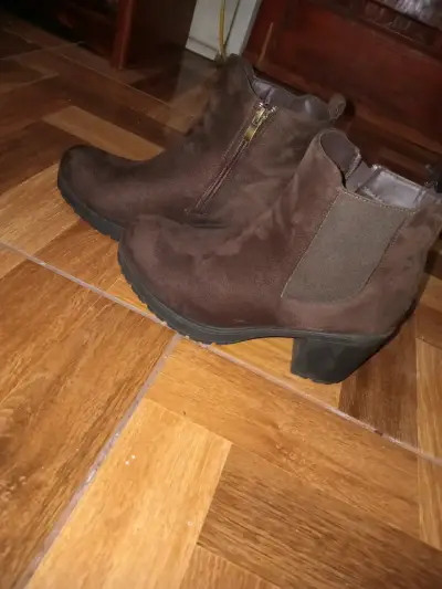 Botines de cuero marrón - miniatura 1
