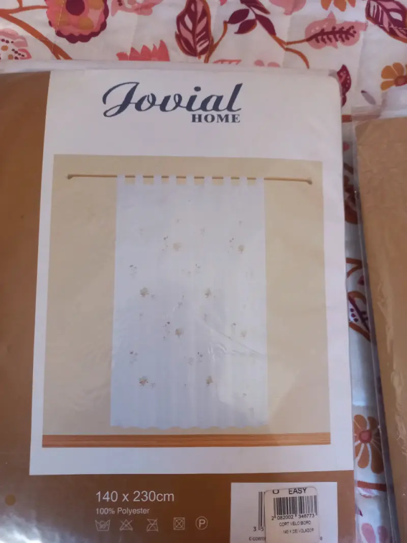 Cortina blanca de poliéster 140x230 cm - 1