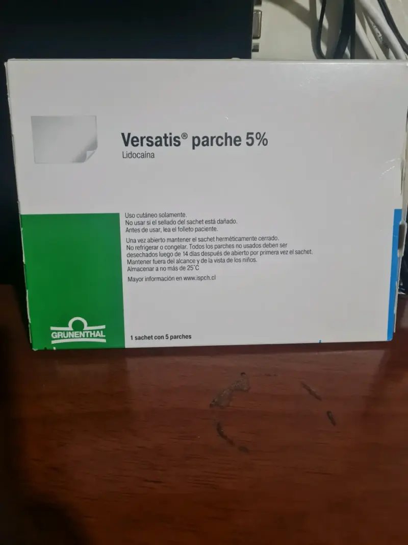 Parche Versatis 5% Lidocaína
