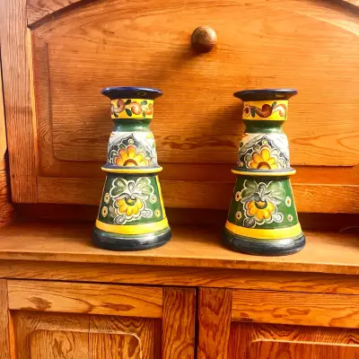Candelabros de cerámica decorativos - miniatura 1