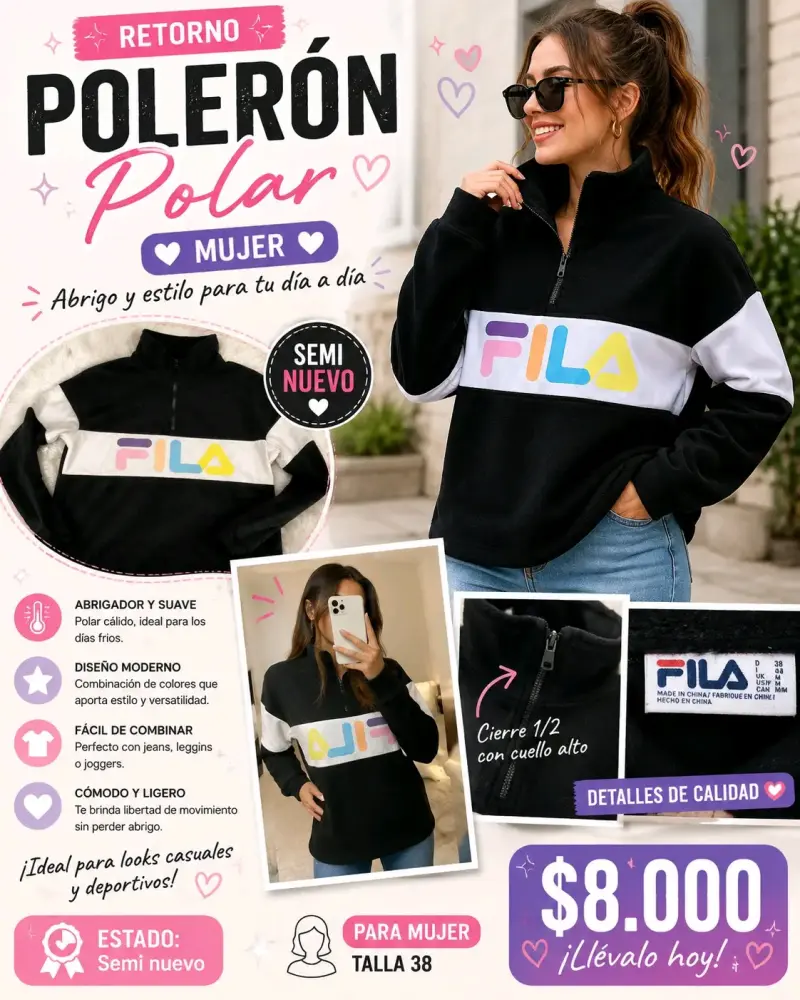 Polerón polar mujer FILA - 1
