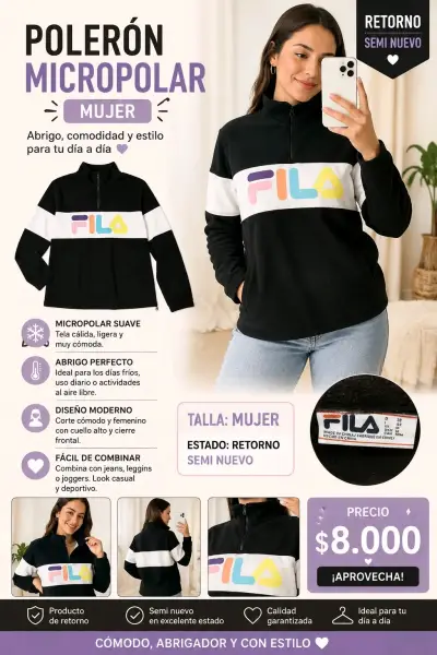 Polerón polar mujer FILA - miniatura 2