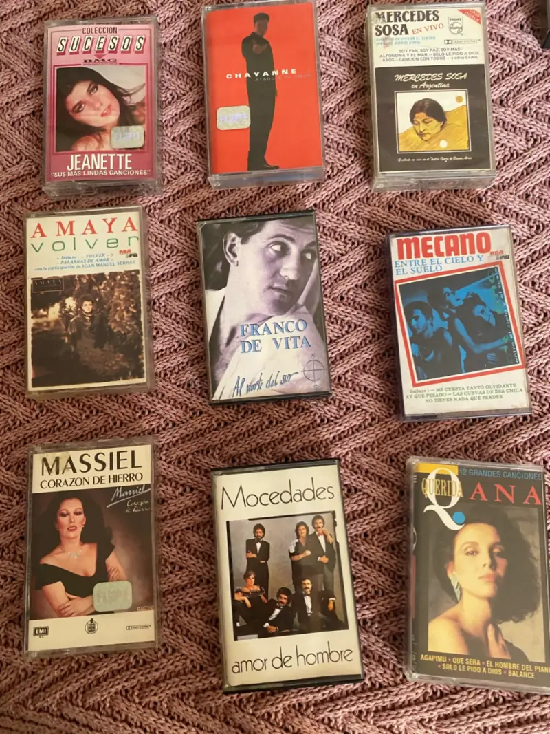 Lote de cassettes de música variada