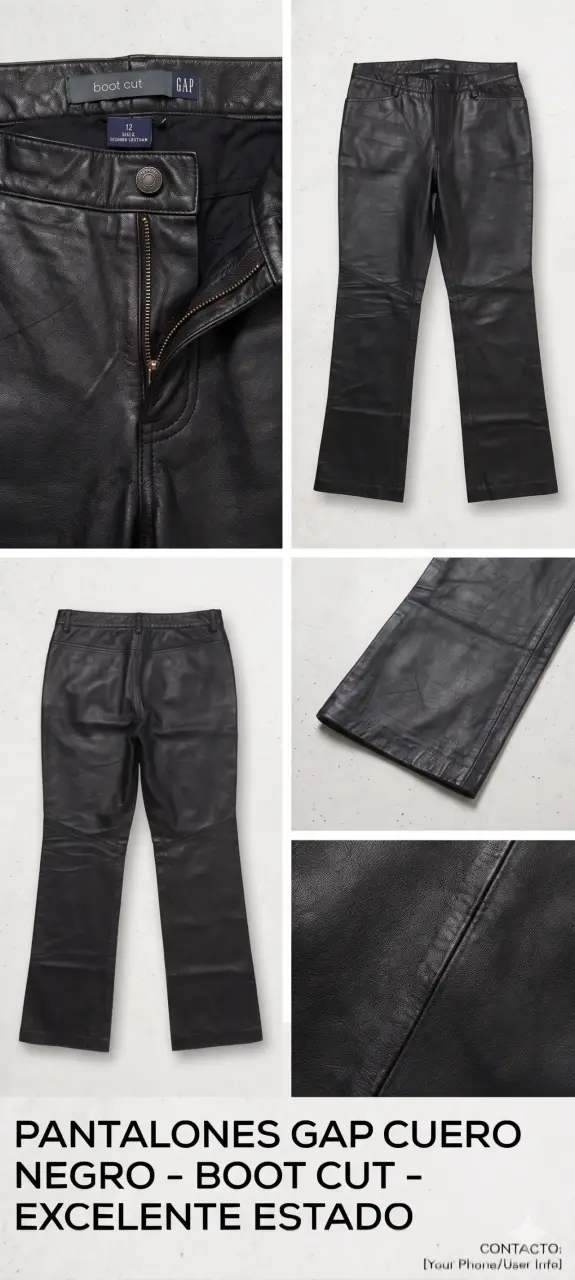 Pantalones GAP cuero negro