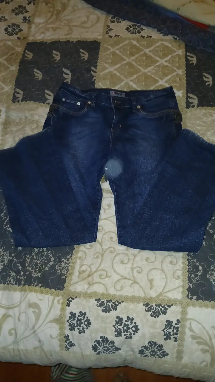 Jeans azul oscuro de mujer - 1