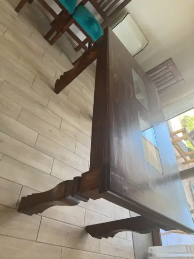Mesa de comedor de madera - miniatura 1