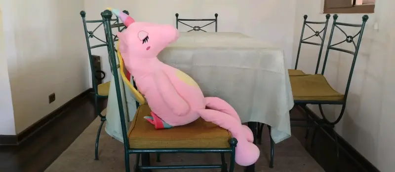 Peluche unicornio rosa grande - 4
